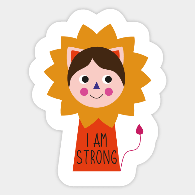 I am strong affirmative words positive encouraging for kids Sticker by sugarcloudlb-studio